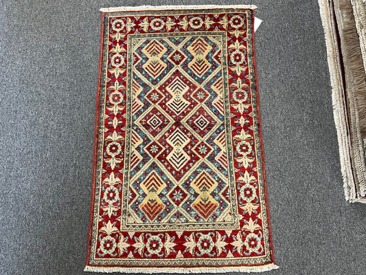 3 X 4 Kazak Handmade Wool Rug # 13853