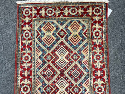 3 X 4 Kazak Handmade Wool Rug # 13853