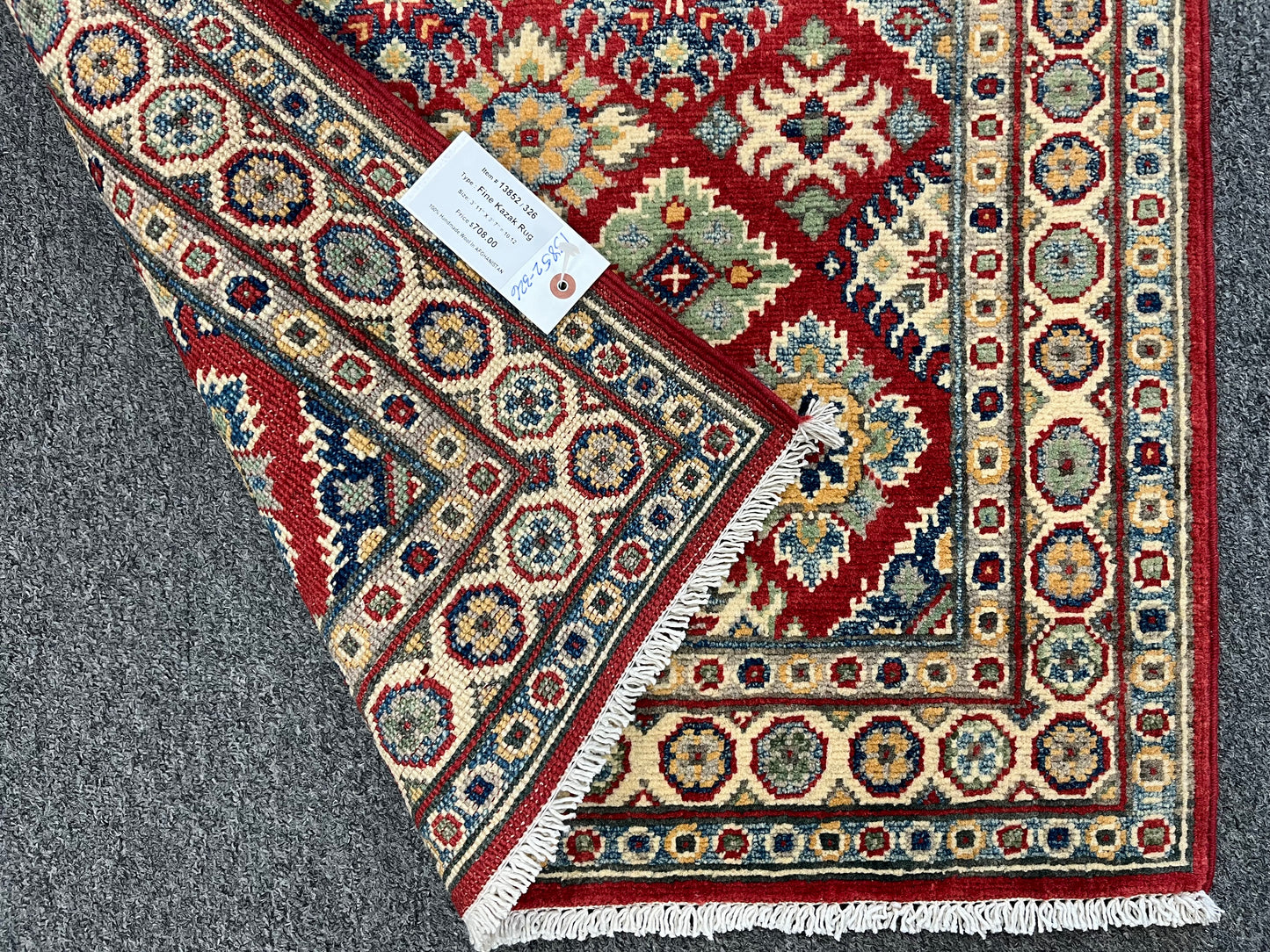 3 X 4 Kazak Handmade Wool Rug # 13852