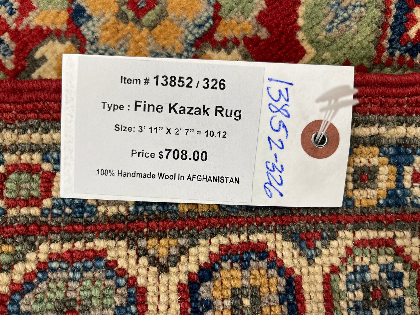 3 X 4 Kazak Handmade Wool Rug # 13852