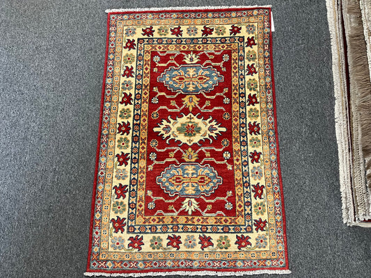3' X 4' Kazak Handmade Wool Rug # 13868
