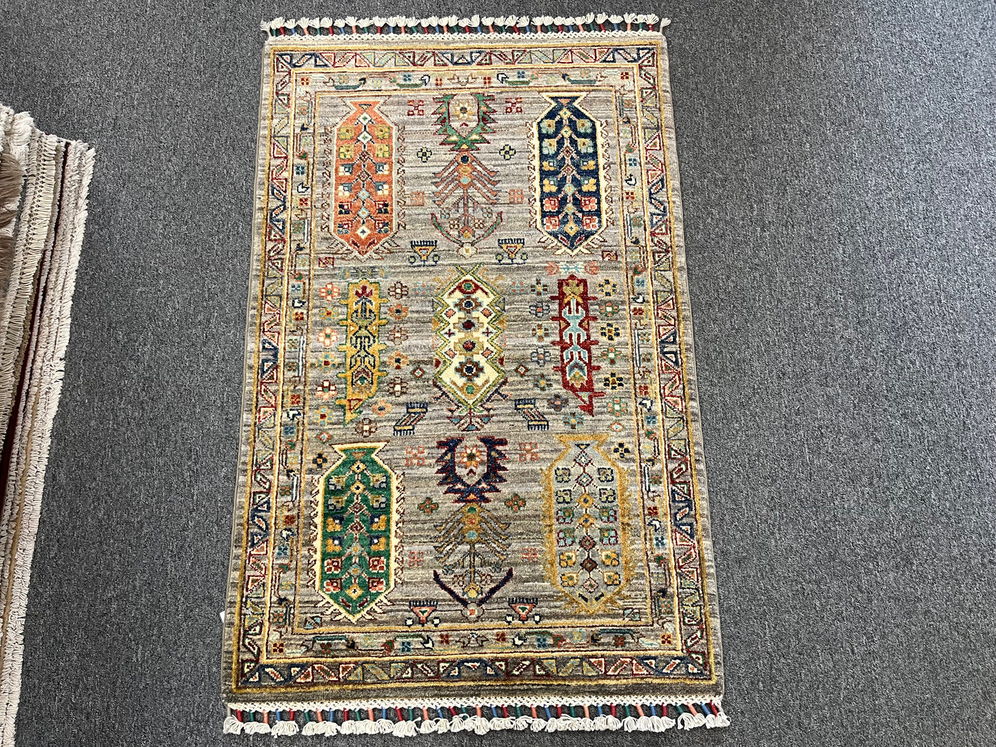 3' X 4' Geometric Handmade Wool Rug # 14064