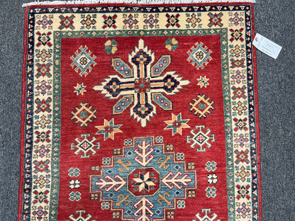 3' X 5' Kazak Handmade Wool Rug # 13854