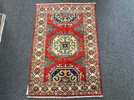 3' X 4' Kazak Handmade Wool Rug # 13864