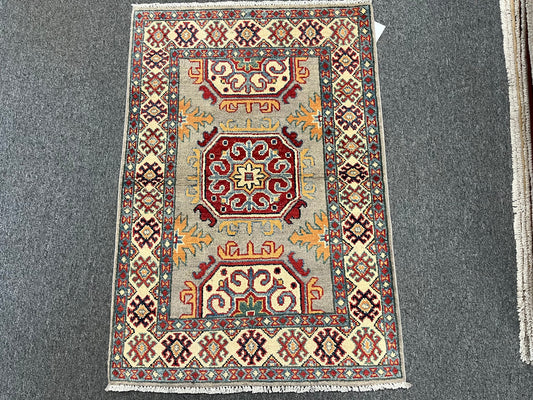 3' X 4' Kazak Handmade Wool Rug # 13857