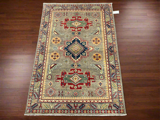 4 X 6 Kazak Handmade Wool Rug # 13673