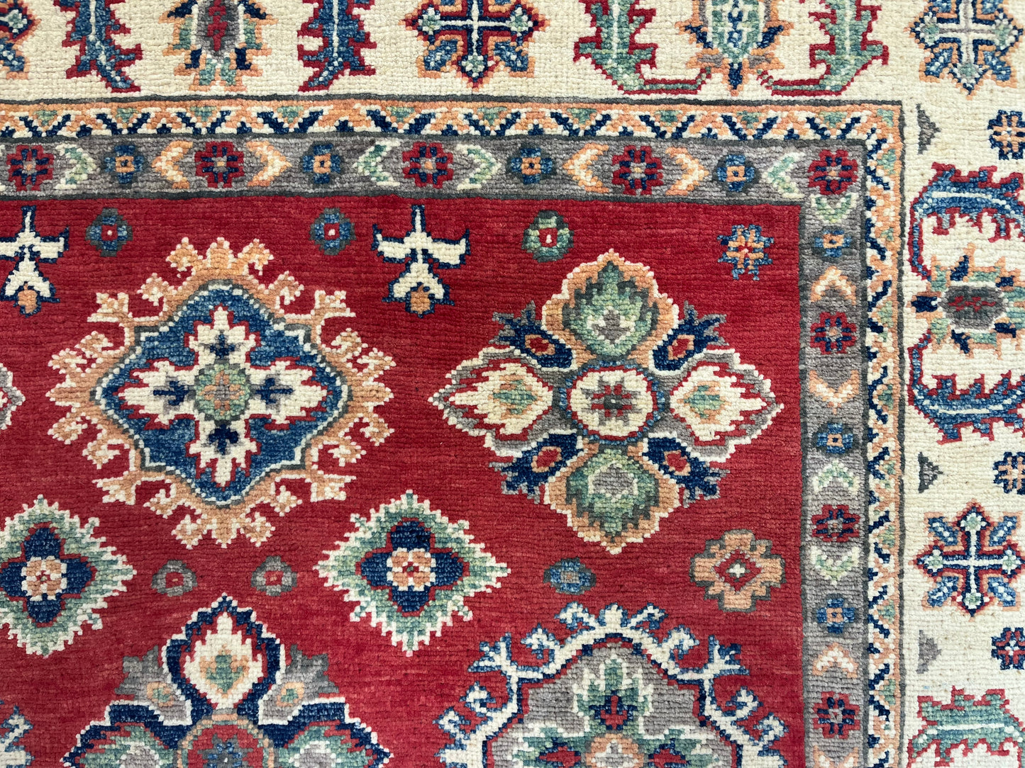 4X6 Kazak Handmade Wool Rug # 13606