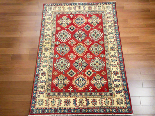 4X6 Kazak Handmade Wool Rug # 13606