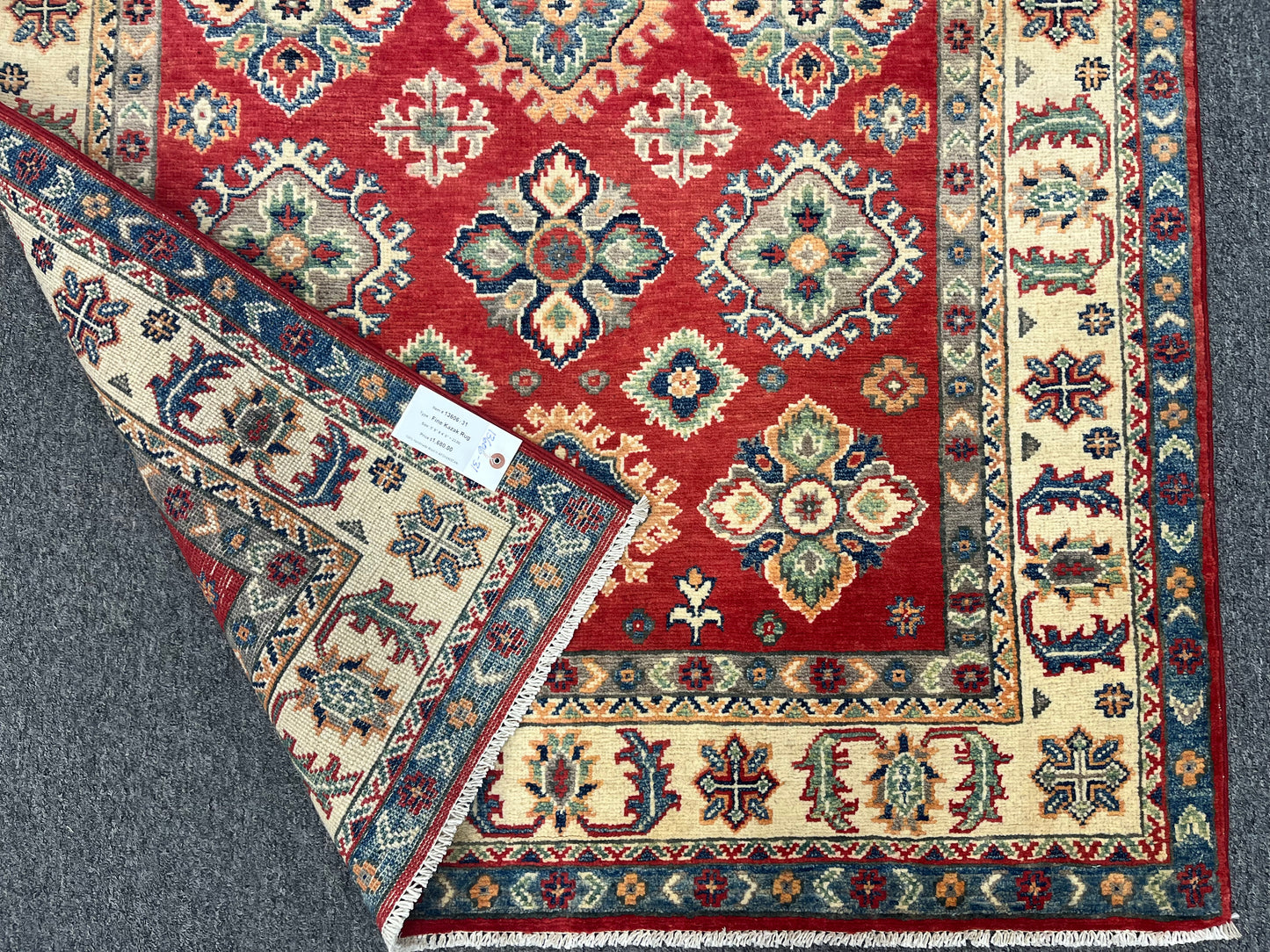 4X6 Kazak Handmade Wool Rug # 13606