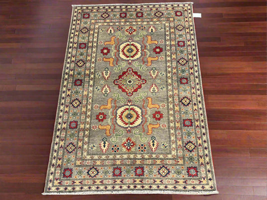 4 X 6 Kazak Handmade Wool Rug # 13671