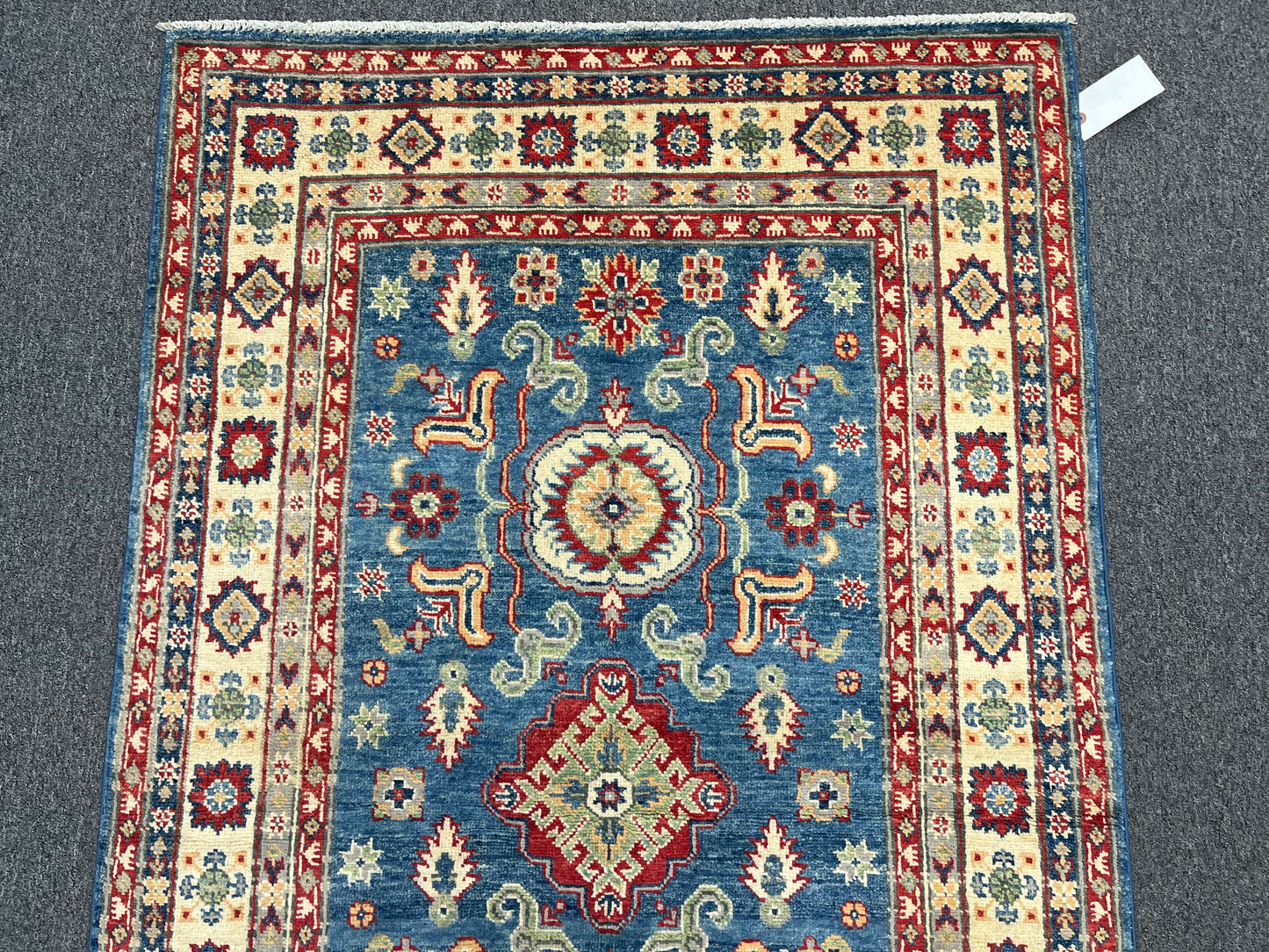 4 X 6 Kazak Light Blue Handmade Wool Rug # 13603