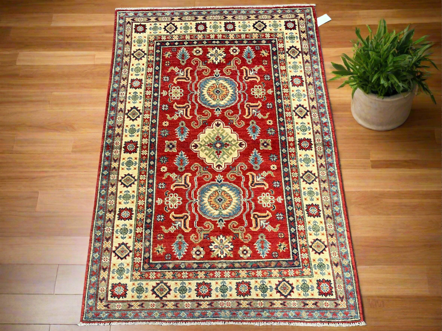 4X6 Kazak Handmade Wool Rug # 13601