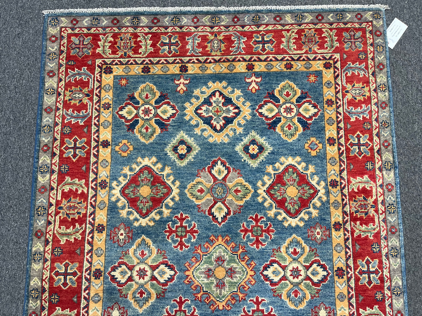 4 X 6 Kazak Light Blue Handmade Wool Rug # 13607