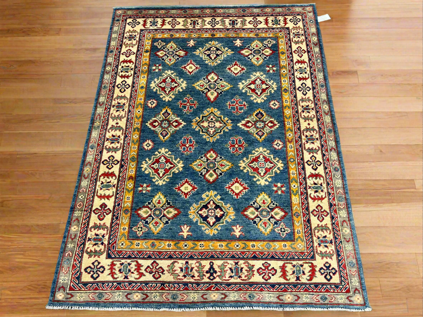 5X7 Kazak Light Blue Handmade Wool Rug # 13645