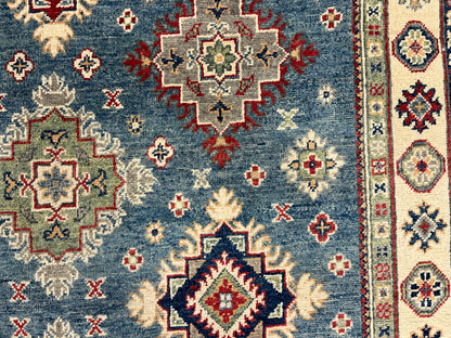 5X7 Kazak Light Blue Handmade Wool Rug # 13707