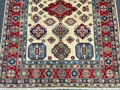 5 X 8 Fıne Kazak Handmade Wool Rug # 13835