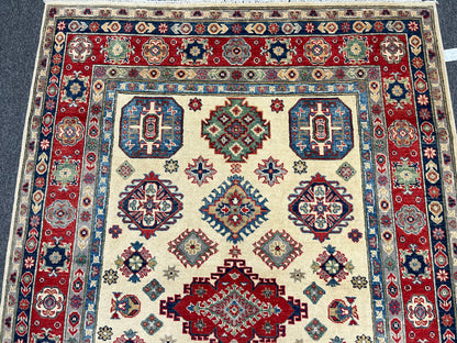 5 X 8 Fıne Kazak Handmade Wool Rug # 13835