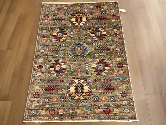 4X6 Tribal Bijar Handmade Wool Rug # 14000