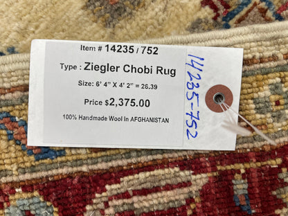 4X6 Zeigler Oushak Handmade Wool Rug # 14235