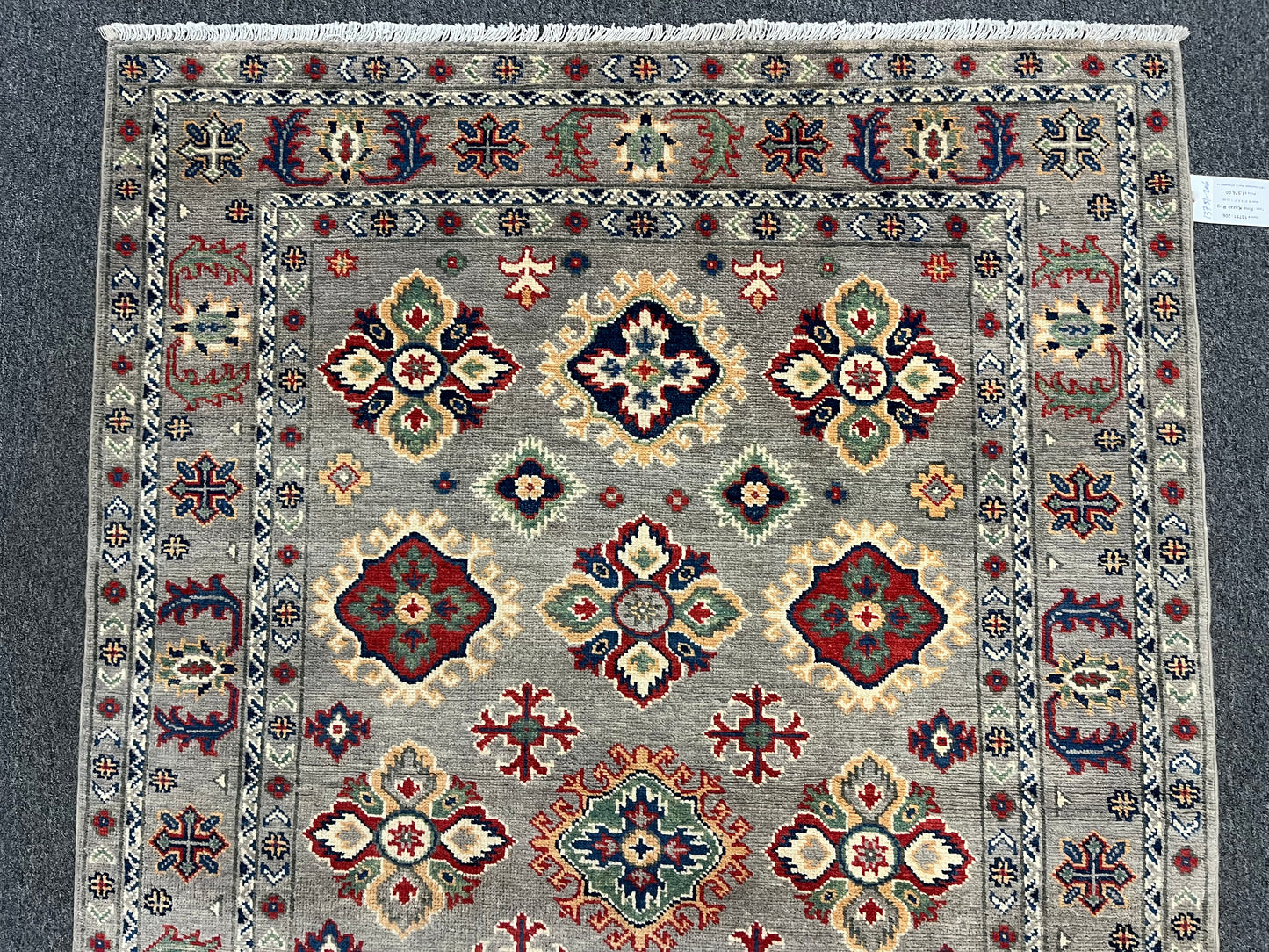 4X6 Kazak Brown Handmade Wool Rug # 13751