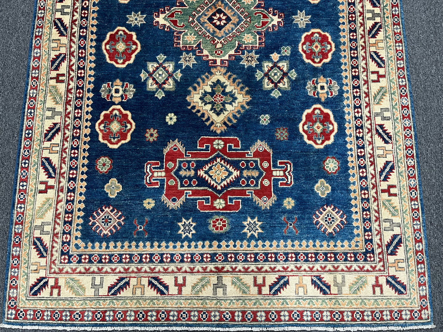 5 X 8 Kazak Light Blue Handmade Wool Rug # 13719