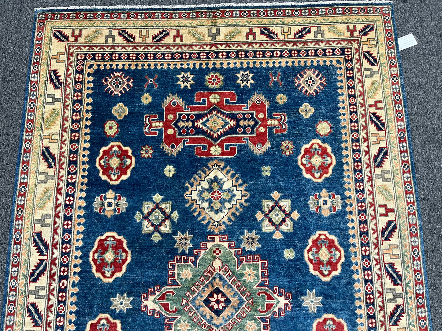 5 X 8 Kazak Light Blue Handmade Wool Rug # 13719