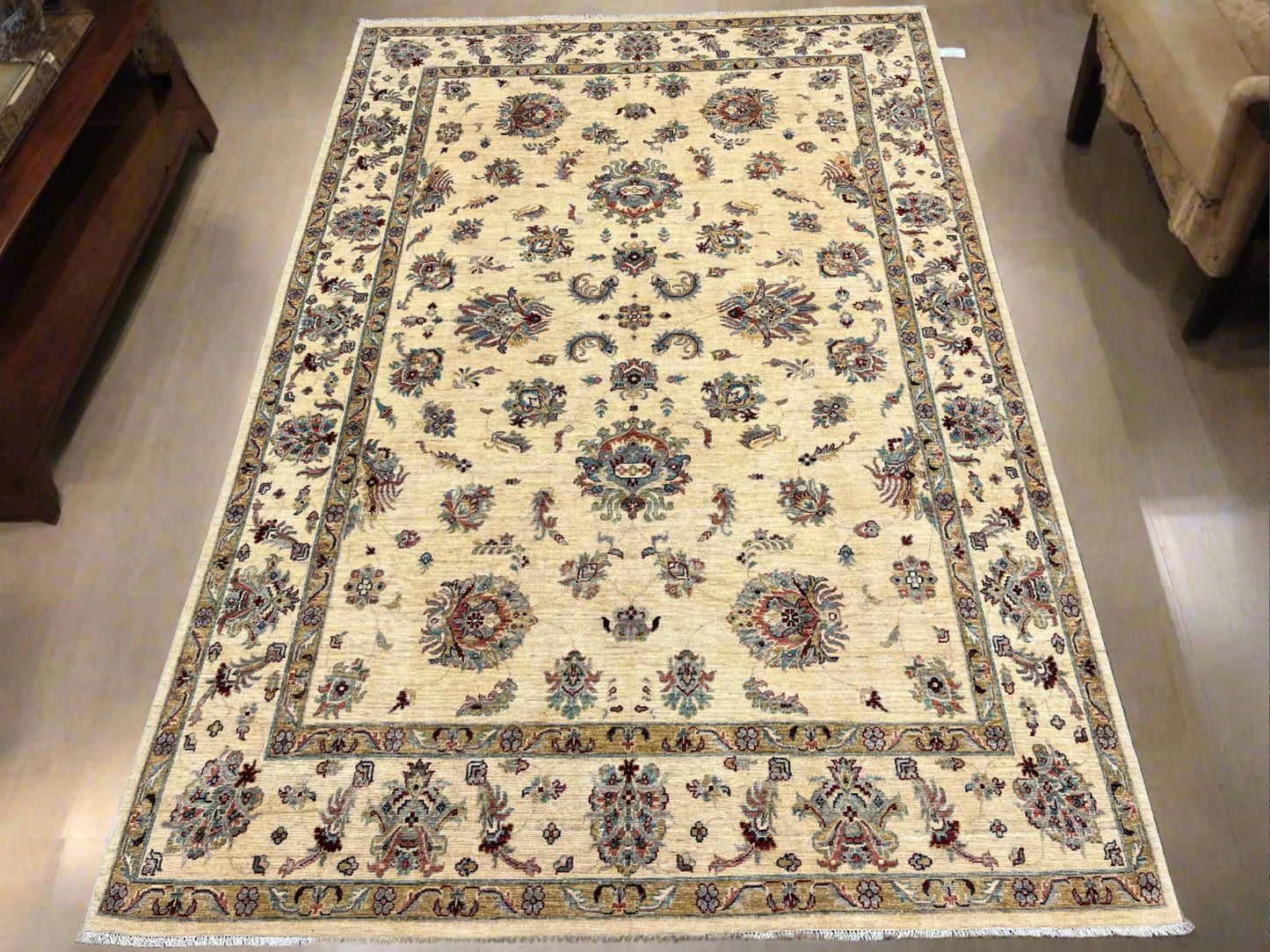 7' X 10' Oushak Ziegler Handmade Wool Rug # 14212