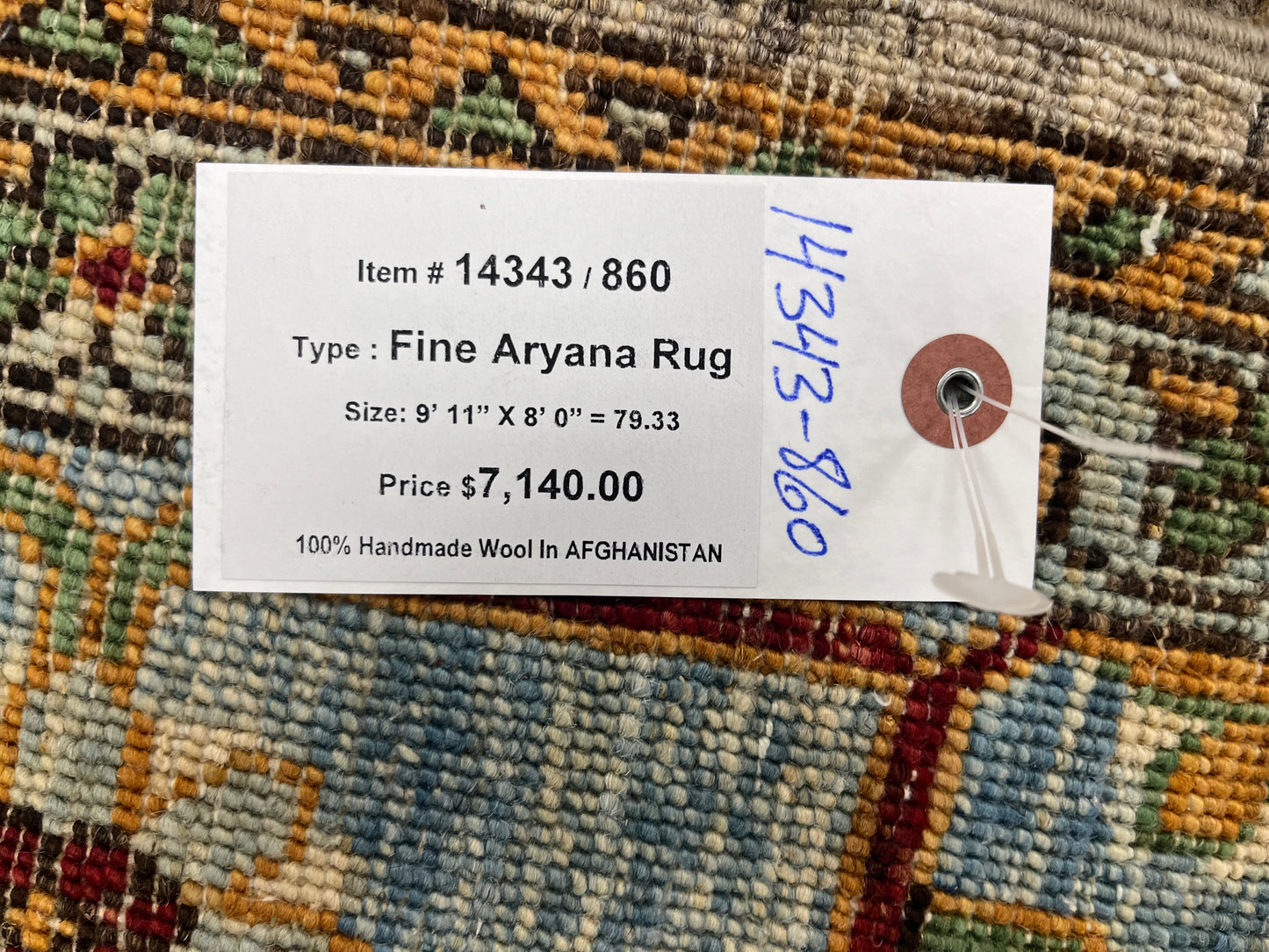 Gray Bijar 8X10 Handmade Wool Rug # 14343
