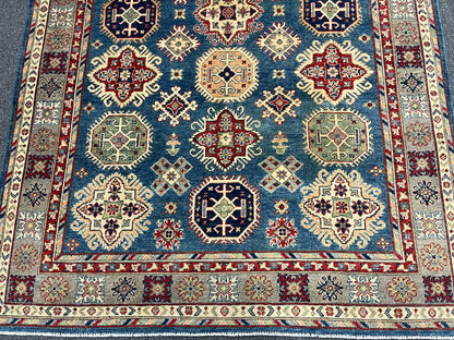 6X9 Kazak Light Blue Handmade Wool Rug # 13716