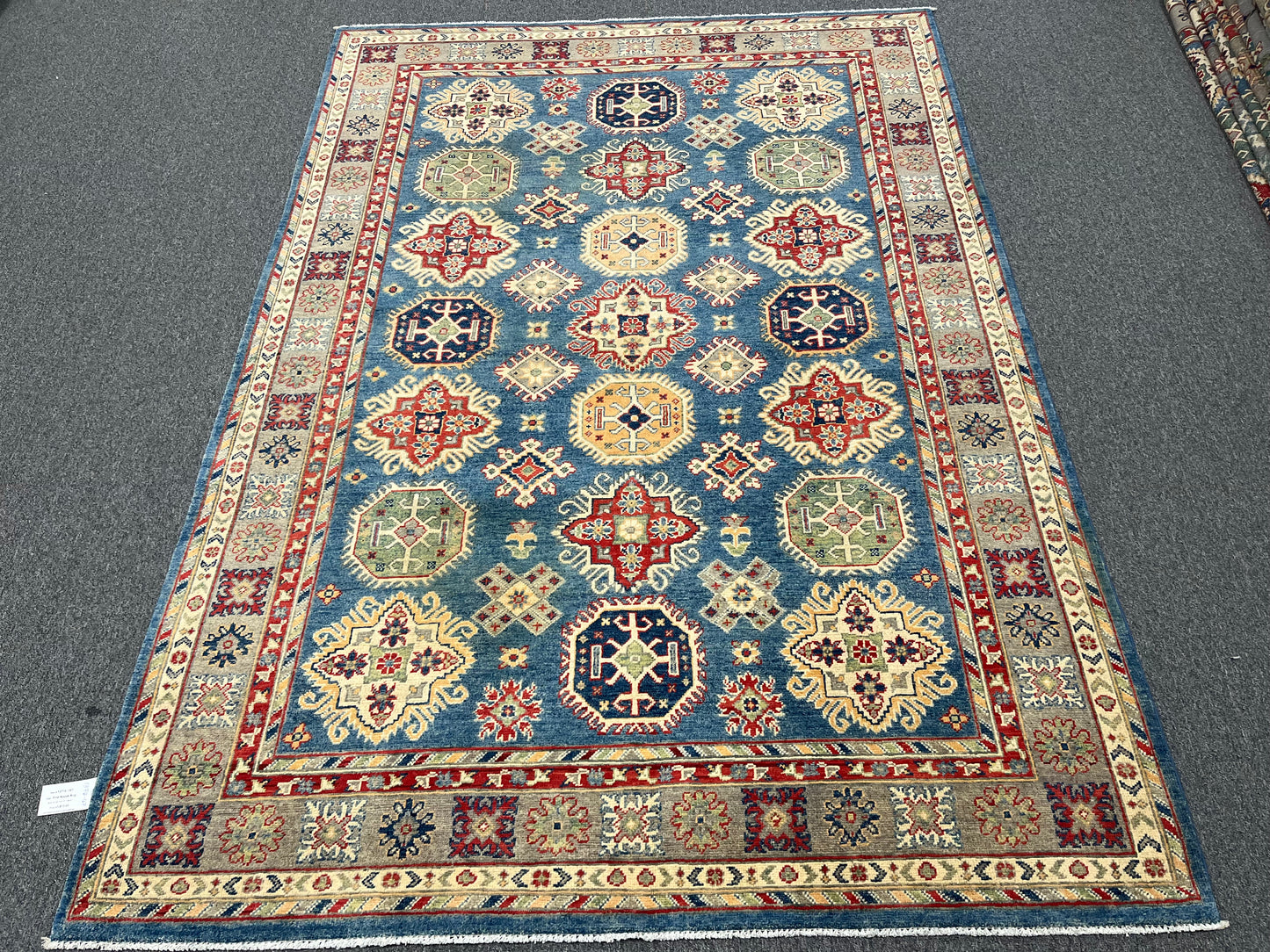 6X9 Kazak Light Blue Handmade Wool Rug # 13716