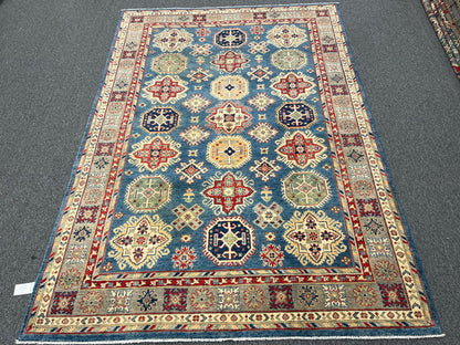 6X9 Kazak Light Blue Handmade Wool Rug # 13716