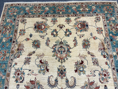 7' X 10' Oushak Ziegler Handmade Wool Rug # 14218