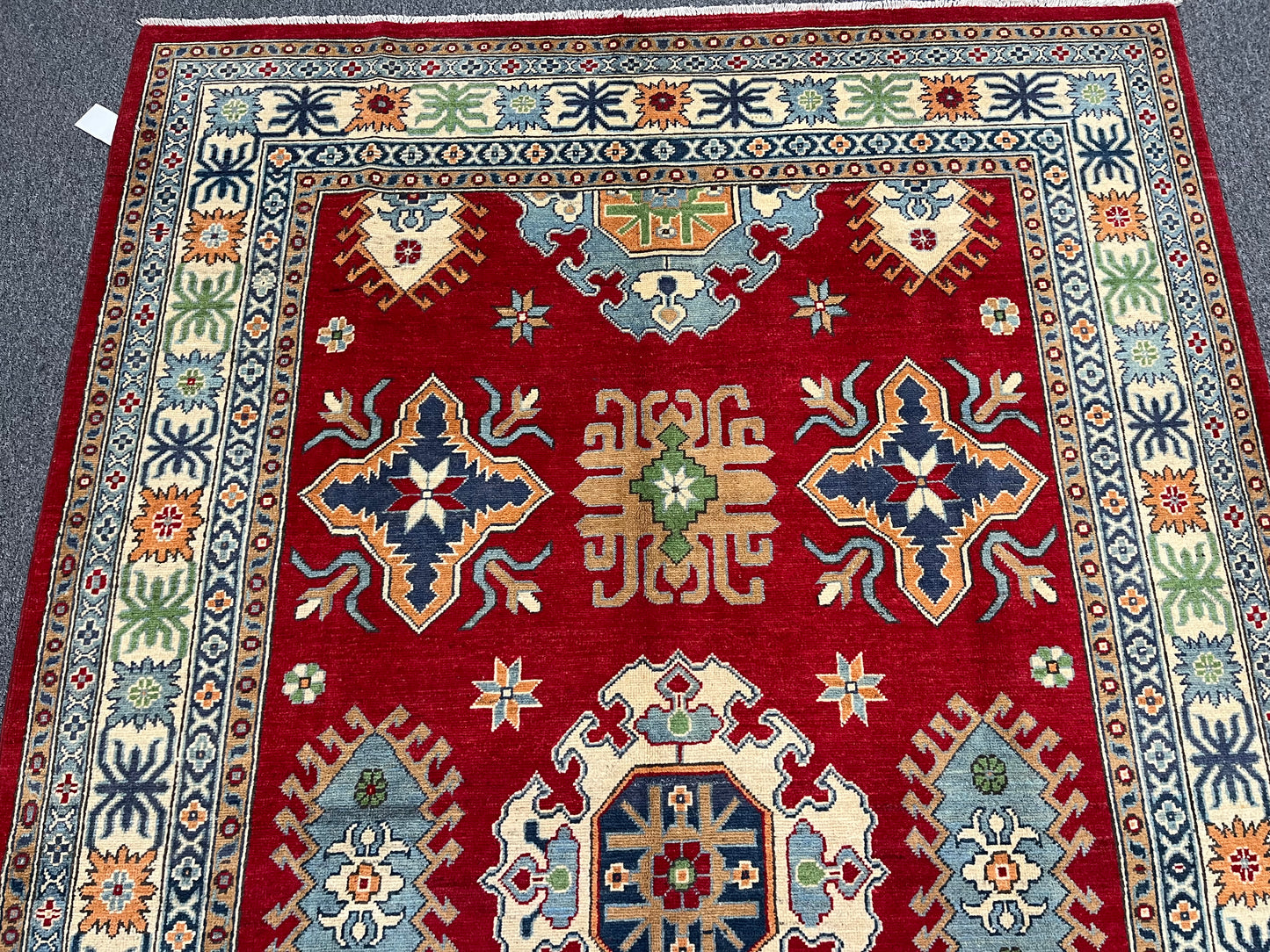 6X9 Kazak Red Handmade Wool Rug # 13313