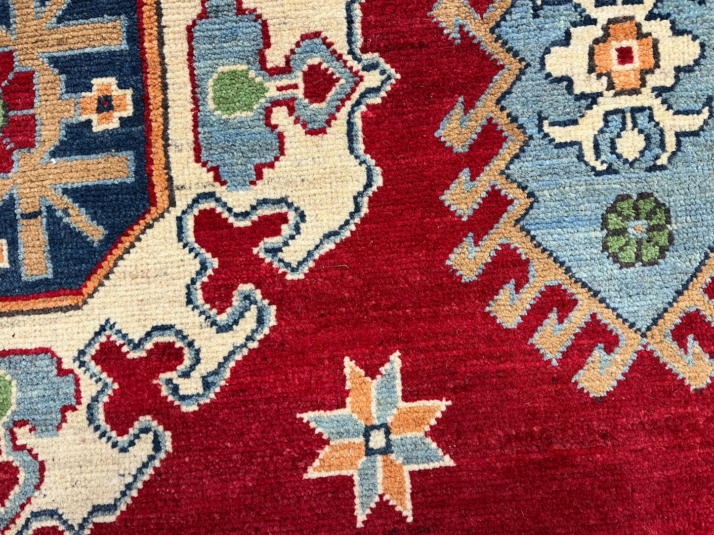 6X9 Kazak Red Handmade Wool Rug # 13313