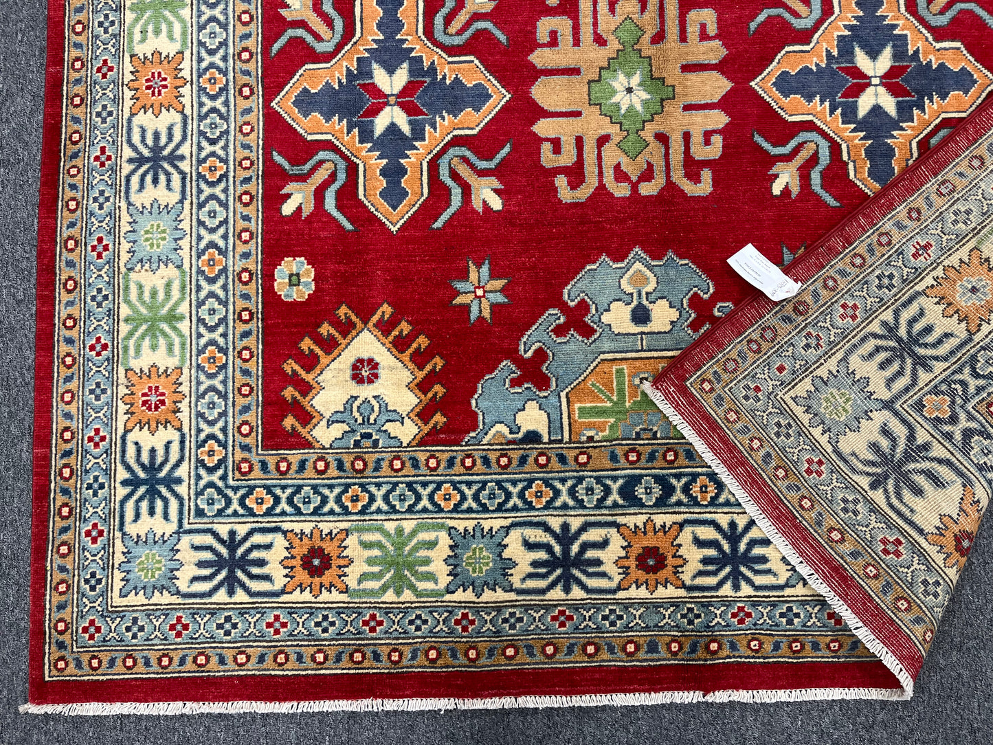 6X9 Kazak Red Handmade Wool Rug # 13313