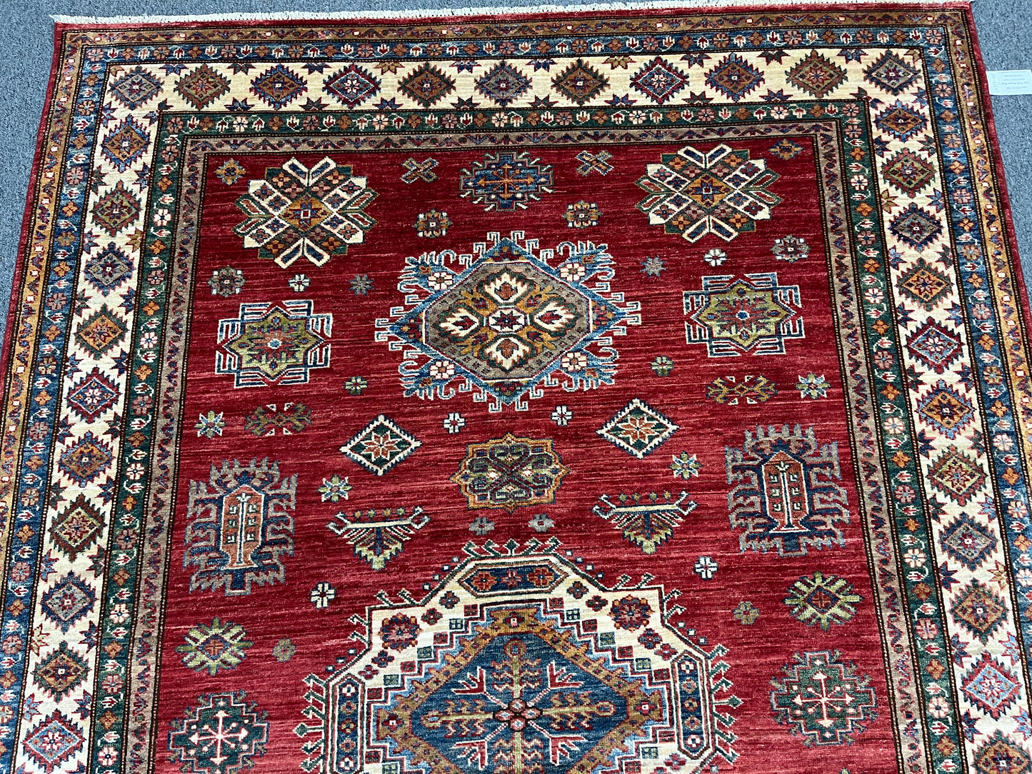 Red Super Kazak 6X8 Handmade Wool Rug # 14352