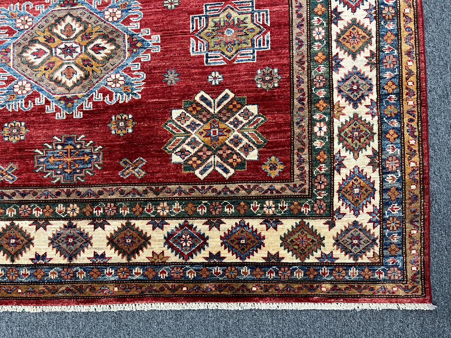 Red Super Kazak 6X8 Handmade Wool Rug # 14352