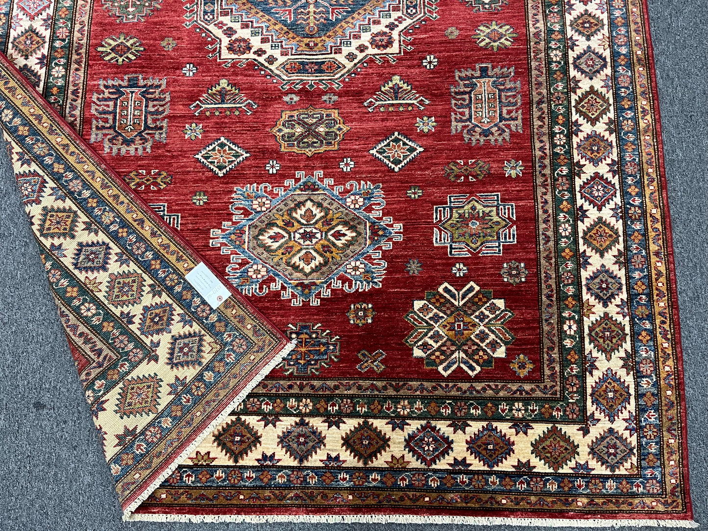 Red Super Kazak 6X8 Handmade Wool Rug # 14352