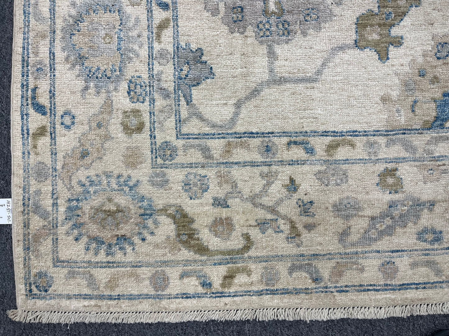 Oushak Beige/Light blue 7X10 Handmade Wool Rug # 14285