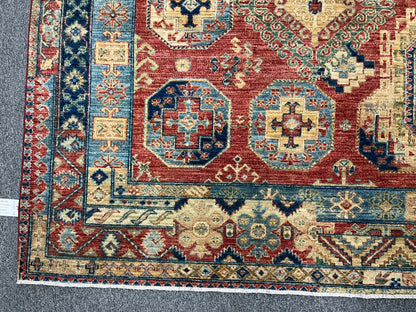 Super Kazak 7X10 Handmade Wool Rug # 14282