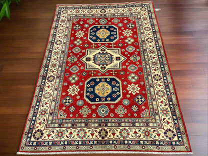 Kazak Red 6X8 Handmade Wool Rug # 13902