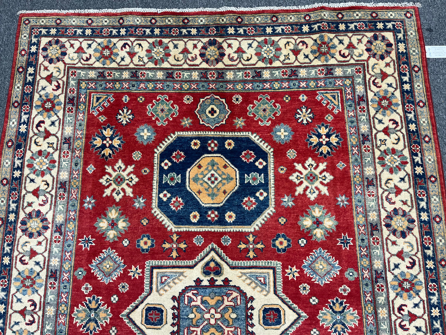 Kazak Red 6X8 Handmade Wool Rug # 13902