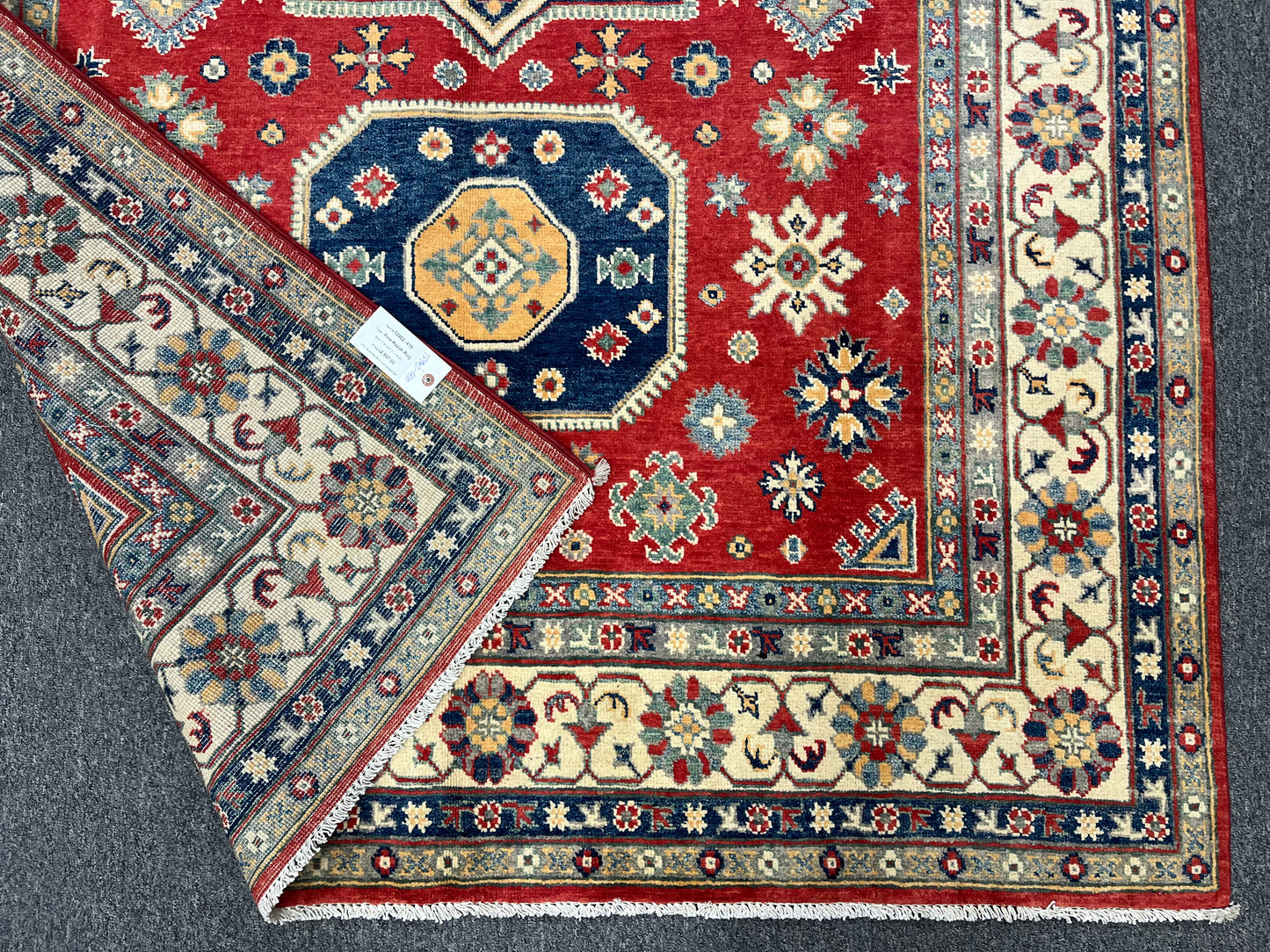 Kazak Red 6X8 Handmade Wool Rug # 13902