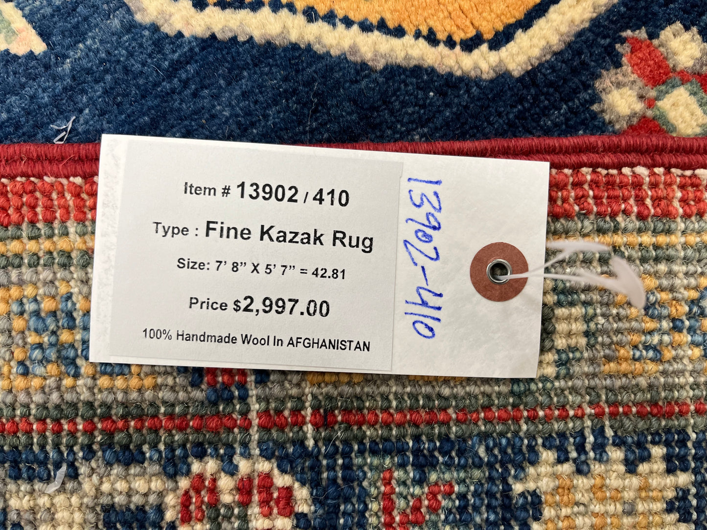 Kazak Red 6X8 Handmade Wool Rug # 13902