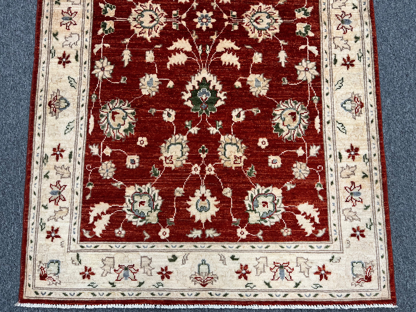 Ziegler Oushak Rust/Ivory 4X6 Handmade Wool Rug # 14334