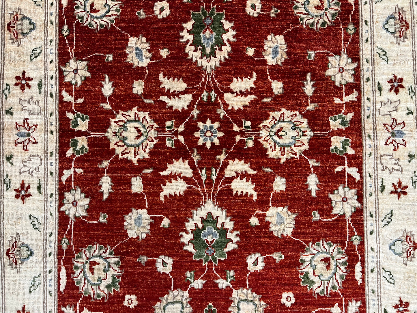 Ziegler Oushak Rust/Ivory 4X6 Handmade Wool Rug # 14334