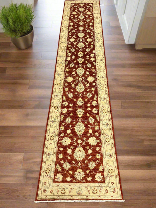 Oushak 2' 7"X13' Handmade Wool Runner Rug # 14239