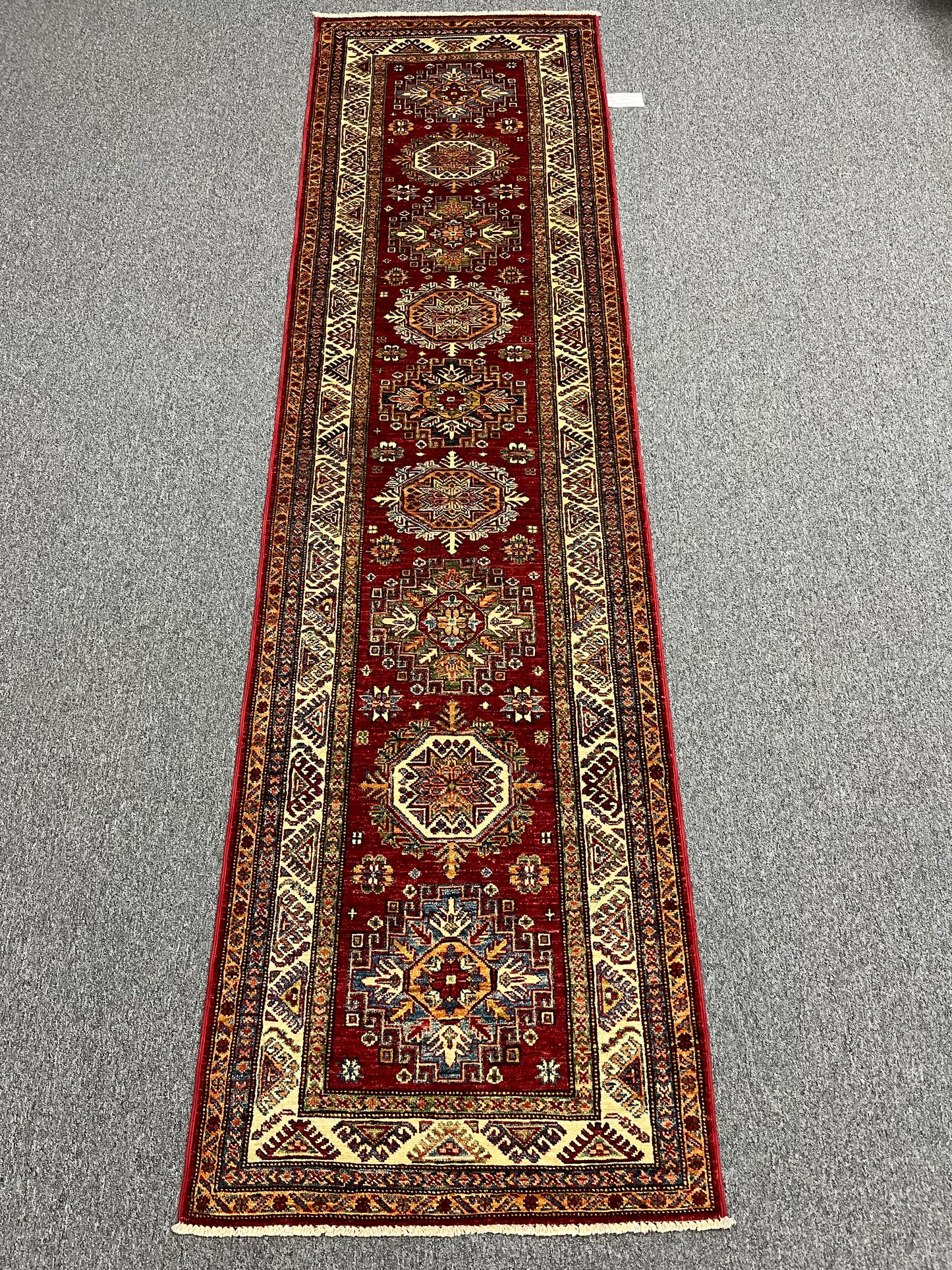 Super Kazak 2' 7"X10' Handmade Wool Runner Rug # 14265