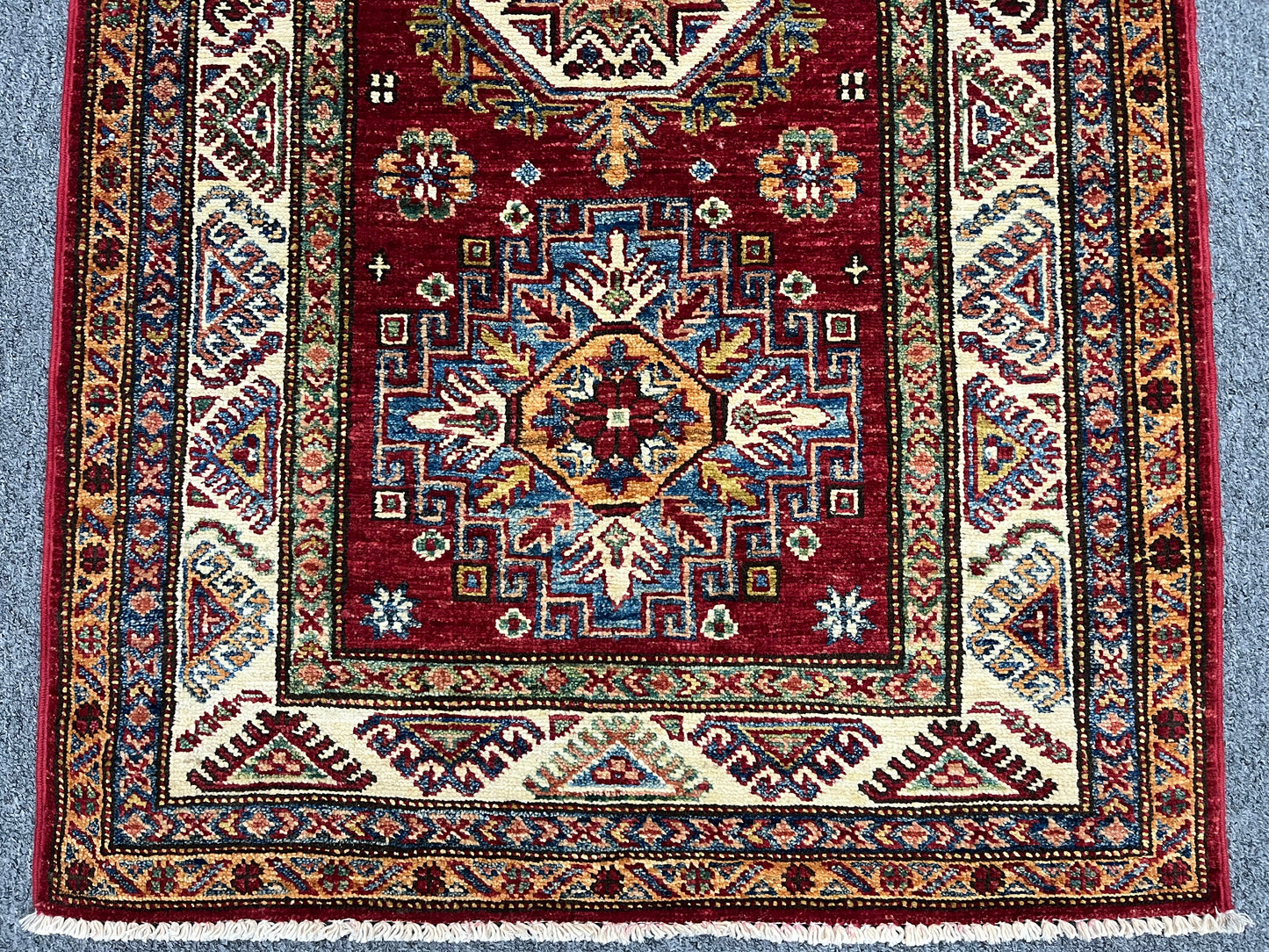 Super Kazak 2' 7"X10' Handmade Wool Runner Rug # 14265