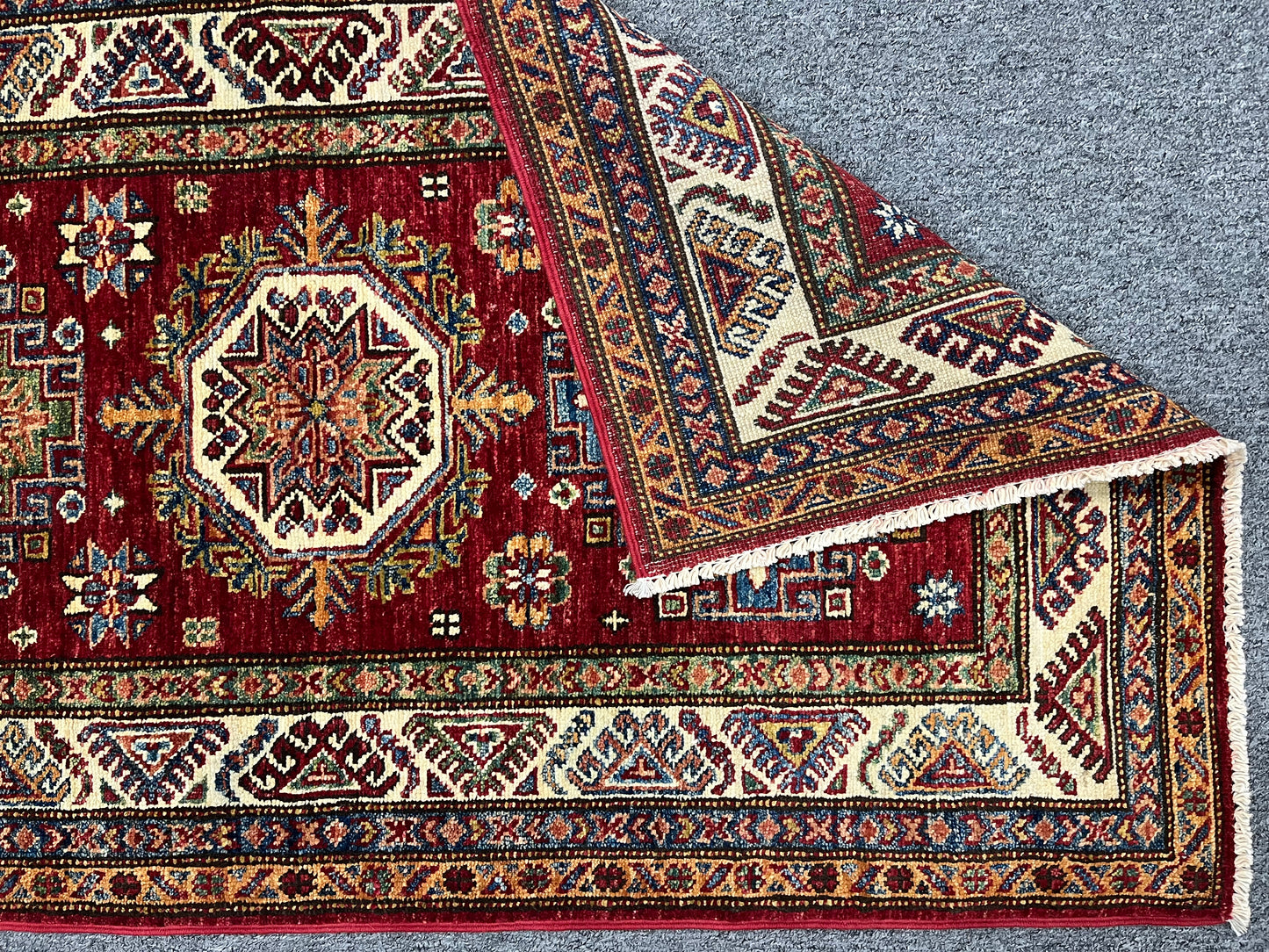 Super Kazak 2' 7"X10' Handmade Wool Runner Rug # 14265